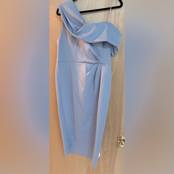 ASOS Curve Fallen Shoulder Pencil Dress. - Picture 1 of 10